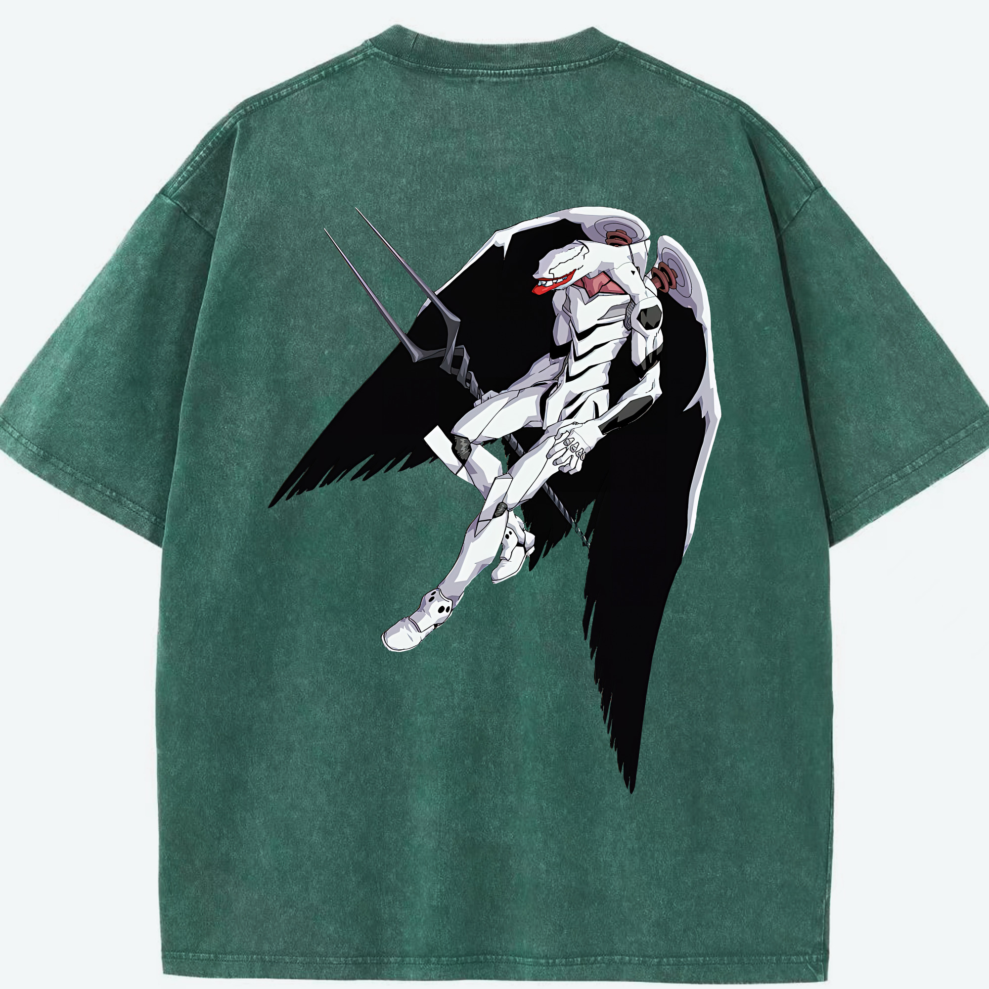 （画像用） EVA 新世紀エヴァンゲリオン 綿100% ヴィンテージ風 半袖Tシャツ（背面プリント）